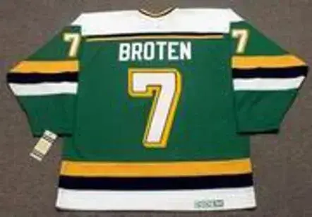 NEAL BROTEN Minnesota North Stars 1989 Away CCM NHL Vintage Throwback Jersey 