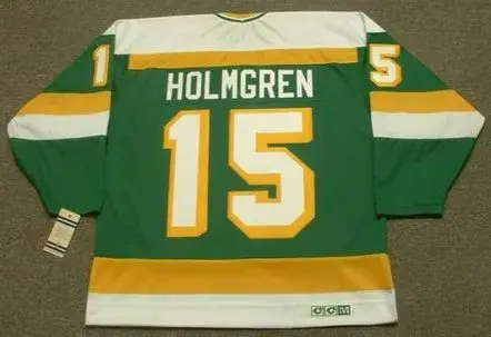 PAUL HOLMGREN Minnesota North Stars 1984 CCM Vintage Throwback NHL Jersey 