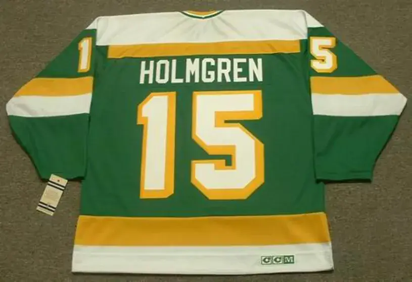 PAUL HOLMGREN Minnesota North Stars 1984 CCM Vintage Throwback NHL Jersey 