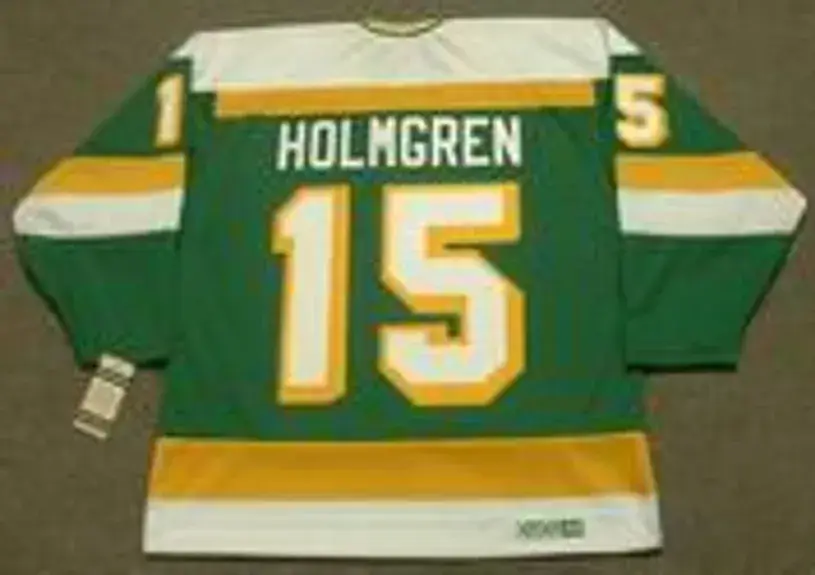 PAUL HOLMGREN Minnesota North Stars 1984 CCM Vintage Throwback NHL Jersey 
