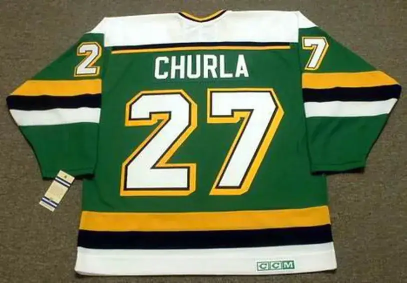 SHANE CHURLA Minnesota North Stars 1989 CCM Vintage Throwback NHL Jersey 