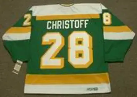 STEVE CHRISTOFF Minnesota North Stars 1981 CCM Vintage Throwback NHL Jersey 