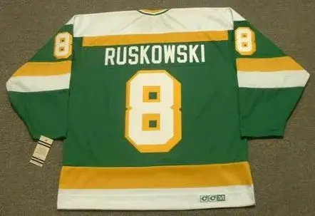 TERRY RUSKOWSKI Minnesota North Stars 1987 CCM Vintage Throwback NHL Jersey 