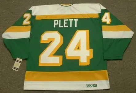 WILLI PLETT Minnesota North Stars 1983 CCM Vintage Throwback NHL Jersey 