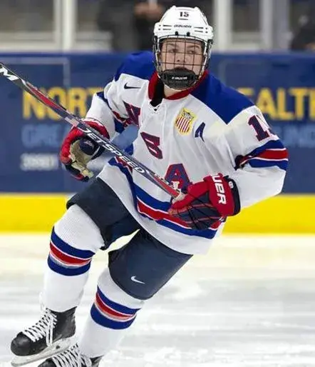 COLE CAUFIELD 2020 USA Nike Throwback Hockey Jersey 