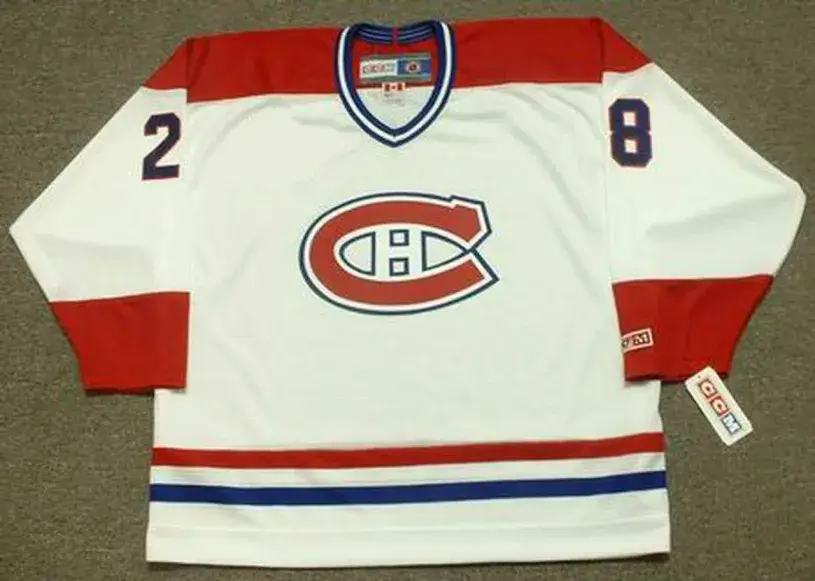 ERIC DESJARDINS Montreal Canadiens 1993 Home CCM Throwback NHL Hockey Jersey