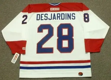 ERIC DESJARDINS Montreal Canadiens 1993 Home CCM Throwback NHL Hockey Jersey 