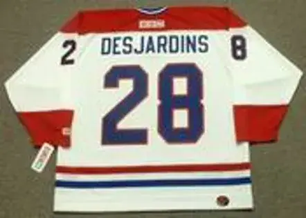 ERIC DESJARDINS Montreal Canadiens 1993 Home CCM Throwback NHL Hockey Jersey 