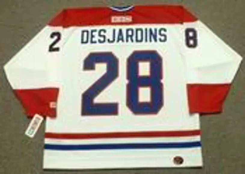 ERIC DESJARDINS Montreal Canadiens 1993 Home CCM Throwback NHL Hockey Jersey 