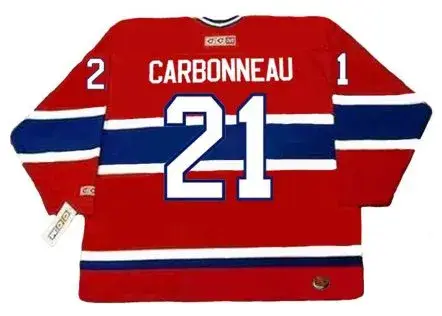 GUY CARBONNEAU Montreal Canadiens 1993 Away CCM Throwback NHL Hockey Jersey 