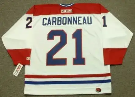 GUY CARBONNEAU Montreal Canadiens 1993 Home CCM Throwback NHL Hockey Jersey 