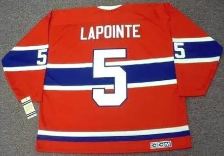 GUY LAPOINTE Montreal Canadiens 1971 CCM Vintage Throwback NHL Hockey Jersey 