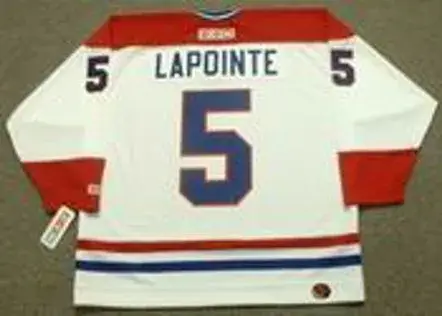 GUY LAPOINTE Montreal Canadiens 1978 CCM Throwback Home NHL Jersey 