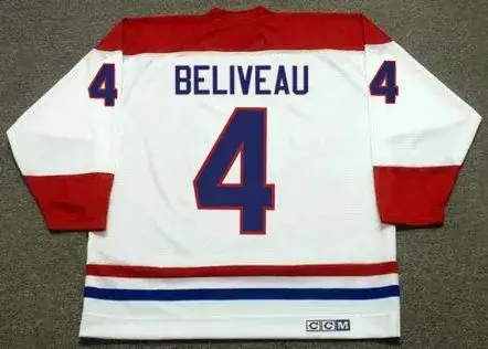 JEAN BELIVEAU Montreal Canadiens 1968 Away CCM NHL Throwback Hockey Jersey