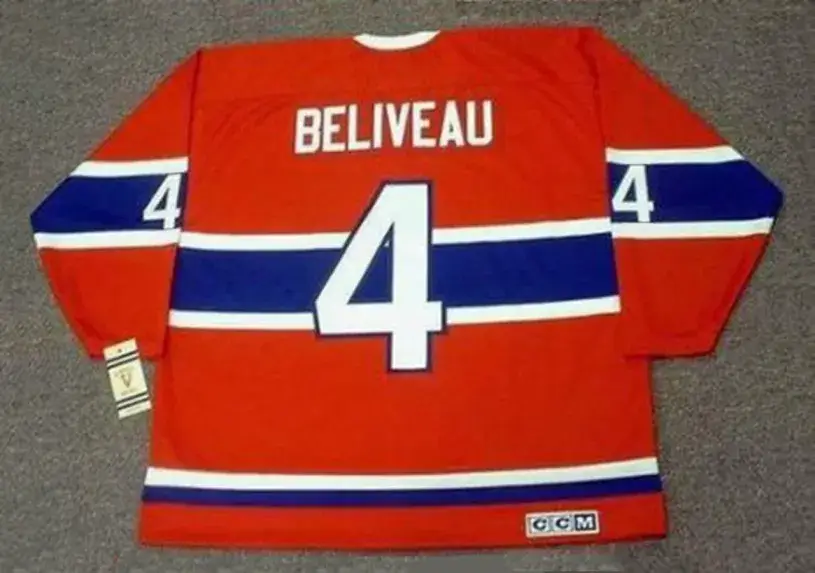 JEAN BELIVEAU Montreal Canadiens 1968 Home CCM NHL Throwback Hockey Jersey 