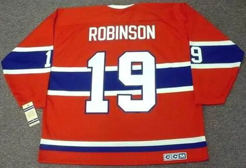LARRY ROBINSON Montreal Canadiens 1973 CCM Vintage Throwback Away Hockey Jersey 