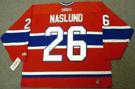 MATS NASLUND Montreal Canadiens 1986 CCM Throwback Away NHL Hockey Jersey 