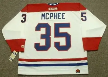 MIKE MCPHEE Montreal Canadiens 1986 CCM Throwback Home NHL Jersey 