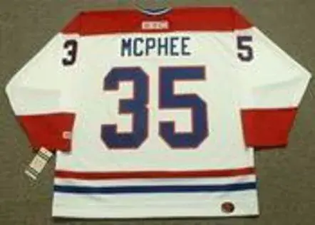 MIKE MCPHEE Montreal Canadiens 1986 CCM Throwback Home NHL Jersey 