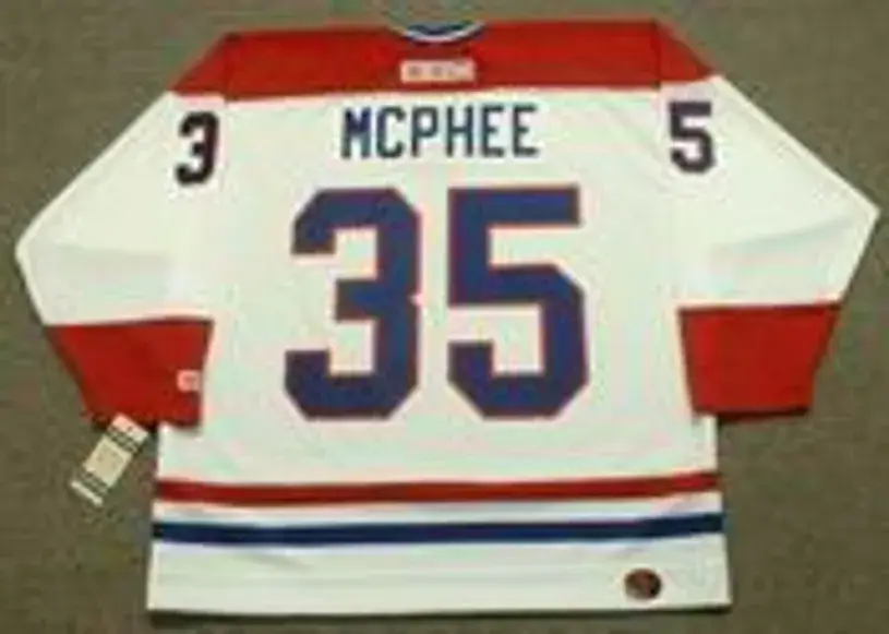 MIKE MCPHEE Montreal Canadiens 1986 CCM Throwback Home NHL Jersey 