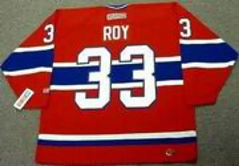 PATRICK ROY Montreal Canadiens 1993 Away CCM Throwback NHL Hockey Jersey 