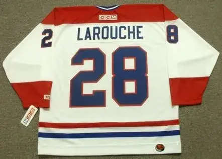 PIERRE LAROUCHE Montreal Canadiens 1978 CCM Throwback Home NHL Jersey 