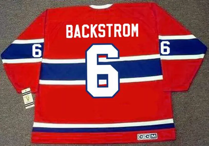RALPH BACKSTROM Montreal Canadiens 1965 Home CCM Throwback NHL Hockey Jersey 