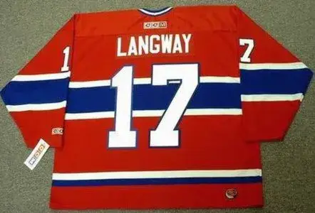ROD LANGWAY Montreal Canadiens 1979 CCM Throwback Away NHL Hockey Jersey 