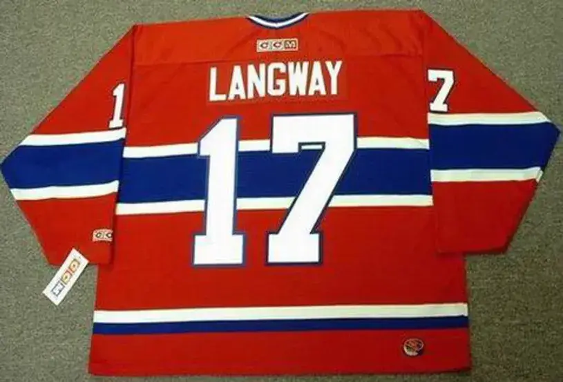 ROD LANGWAY Montreal Canadiens 1979 CCM Throwback Away NHL Hockey Jersey 