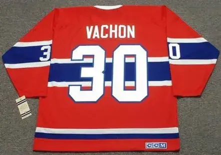 ROGIE VACHON Montreal Canadiens 1968 Home CCM Throwback NHL Hockey Jersey 