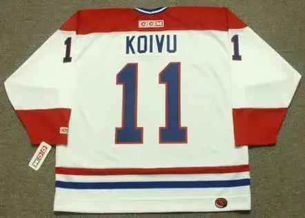 SAKU KOIVU Montreal Canadiens 1995 CCM Throwback Home NHL Jersey 