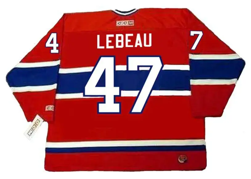 STEPHAN LEBEAU Montreal Canadiens 1990 CCM Throwback Away NHL Hockey Jersey 