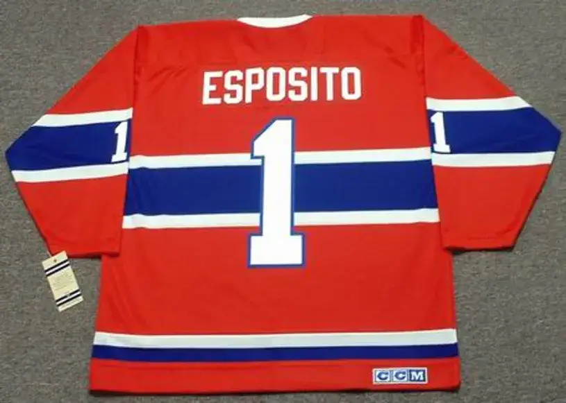 TONY ESPOSITO Montreal Canadiens 1968 CCM Vintage Throwback NHL Hockey Jersey 