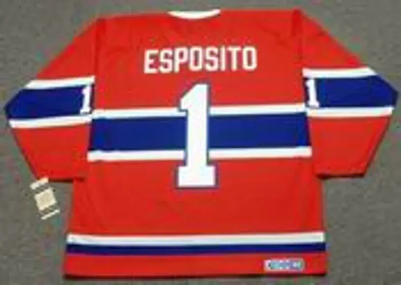 TONY ESPOSITO Montreal Canadiens 1968 CCM Vintage Throwback NHL Hockey Jersey 