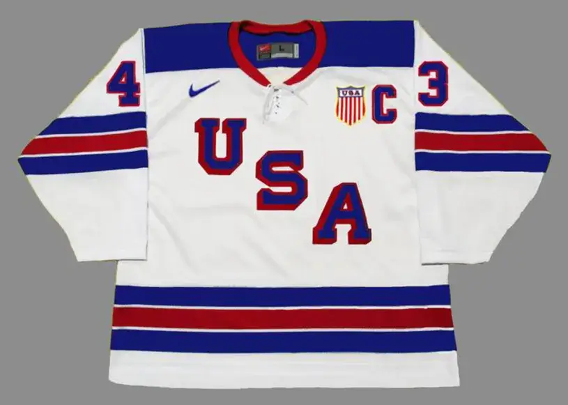 LUKE HUGHES 2022 USA Nike Throwback Hockey Jersey
