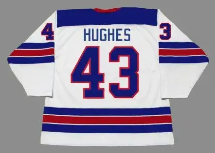 LUKE HUGHES 2022 USA Nike Throwback Hockey Jersey 
