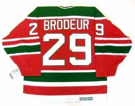 MARTIN BRODEUR New Jersey Devils 1992 “Rookie” Away  CCM NHL Vintage Throwback Jersey 