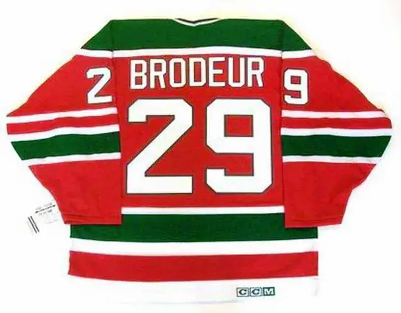 MARTIN BRODEUR New Jersey Devils 1992 “Rookie” Away  CCM NHL Vintage Throwback Jersey 