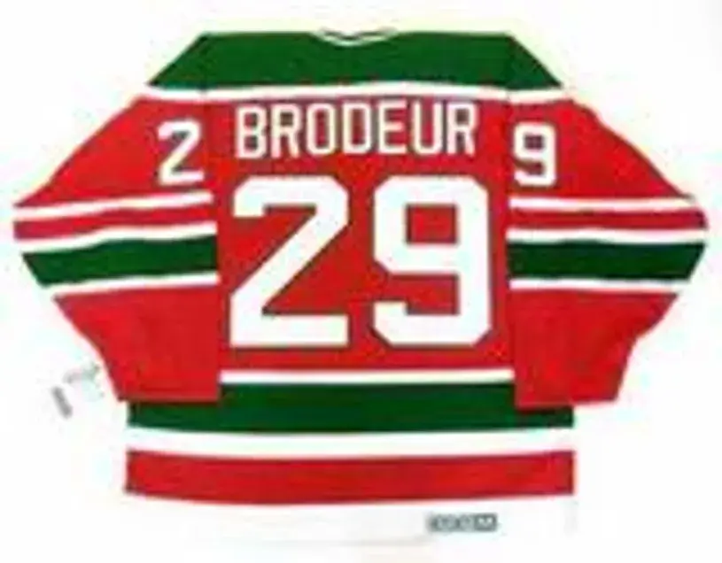 MARTIN BRODEUR New Jersey Devils 1992 “Rookie” Away  CCM NHL Vintage Throwback Jersey 
