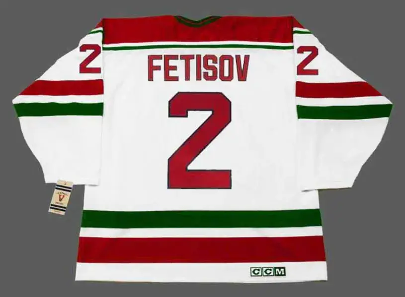 VIACHESLAV FETISOV New Jersey Devils 1991 CCM Vintage Throwback Home NHL Jersey 