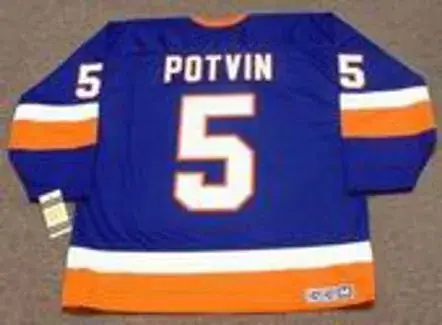 DENIS POTVIN New York Islanders 1982 CCM Vintage Throwback NHL Hockey Jersey 