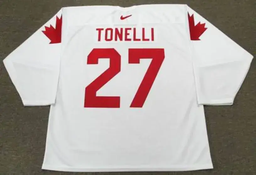 JOHN TONELLI 1984 Team Canada Nike Throwback Hockey Jersey 