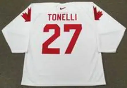 JOHN TONELLI 1984 Team Canada Nike Throwback Hockey Jersey 