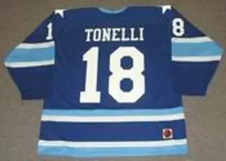 JOHN TONELLI Houston Aeros 1976 WHA Throwback Hockey Jersey 