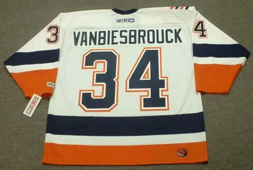 JOHN VANBIESBROUCK New York Islanders 2000 CCM Throwback Home NHL Jersey 