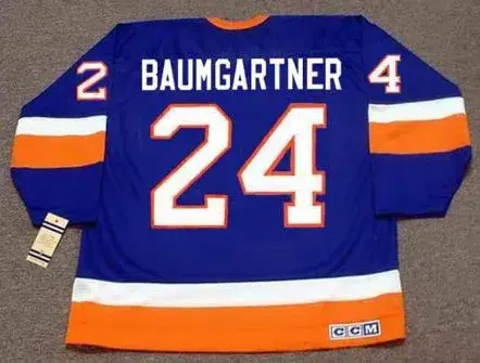 KEN BAUMGARTNER New York Islanders 1991 CCM Vintage Throwback NHL Hockey Jersey 