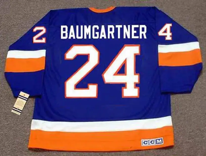 KEN BAUMGARTNER New York Islanders 1991 CCM Vintage Throwback NHL Hockey Jersey 