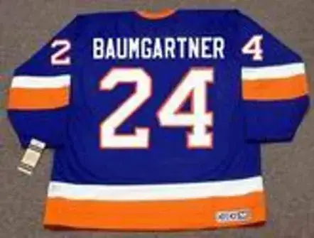 KEN BAUMGARTNER New York Islanders 1991 CCM Vintage Throwback NHL Hockey Jersey 