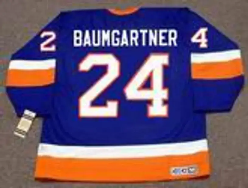 KEN BAUMGARTNER New York Islanders 1991 CCM Vintage Throwback NHL Hockey Jersey 