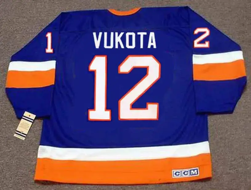 MICK VUKOTA New York Islanders 1993 Away CCM Vintage Throwback NHL Hockey Jersey 